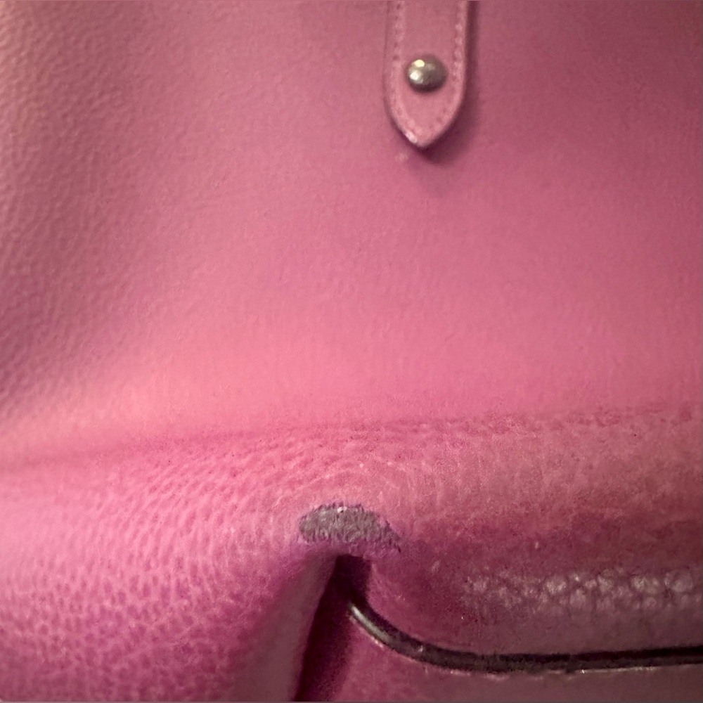 Coach Market Tote in Dark Berry w/ Party Mouse Print Interior - BAFO - Picture 10 of 15
